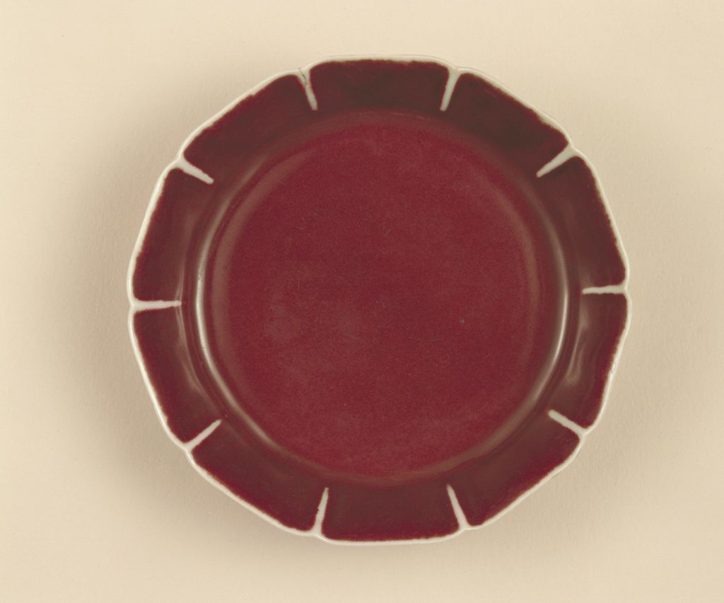 图片[2]-Bright red glaze sunflower fancy wash-China Archive